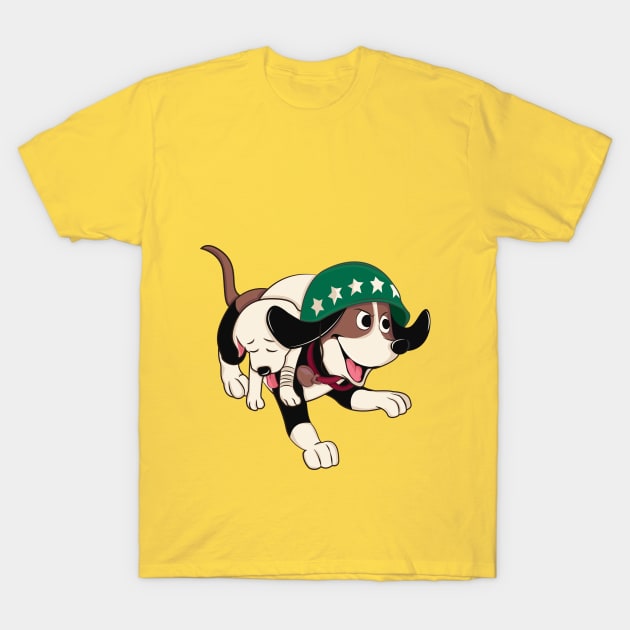 Stamp - Shinra's Loyal Dog T-Shirt by 128kbmemcard